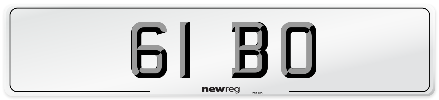 61 BO Number Plate from New Reg